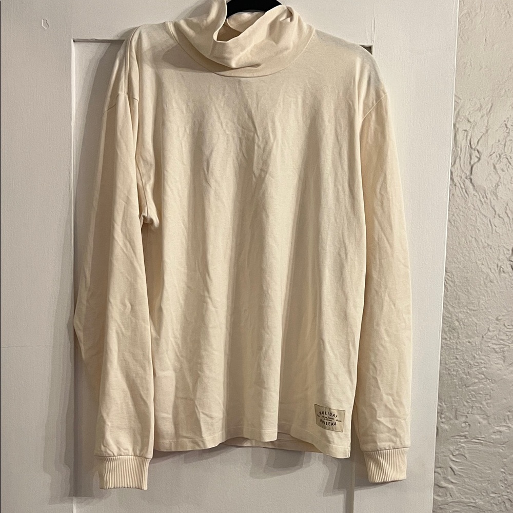 HOLIDAY BOILEAU Men's Cream Turtleneck Sweater